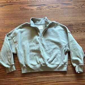 Abercrombie & Fitch Soft A&F Max Essentials Quarter-Zip Pullover, Size XL